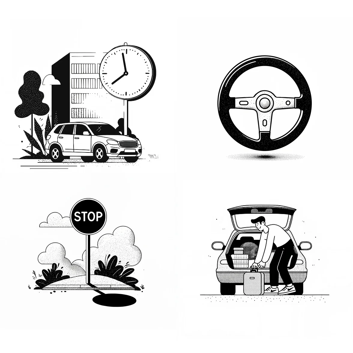 Four illustration characteristics composite