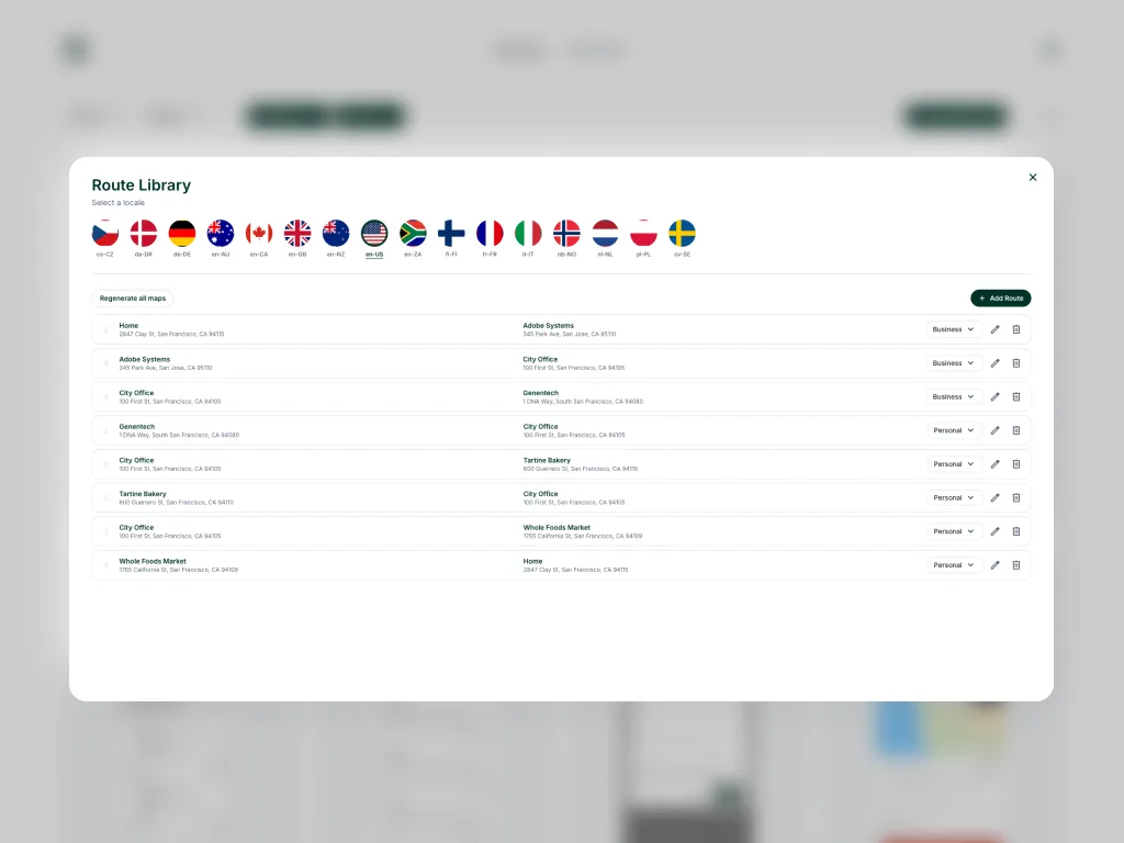 ScreenKit route library, inbox screen variants